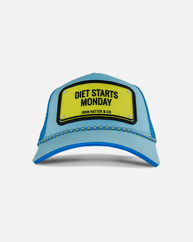Diet Starts Monday Rubber Trucker Cap by John Hatter & CO