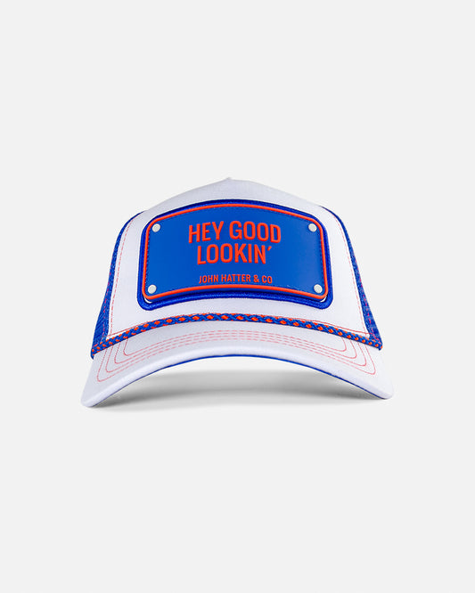 Hey Good Lookin' Rubber Trucker Cap by John Hatter & CO