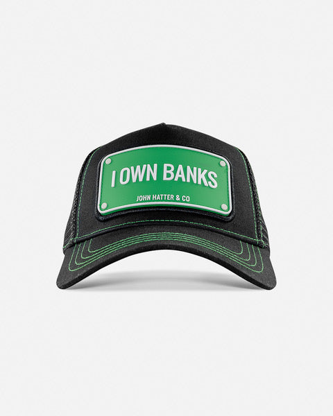 I Own Banks Rubber Trucker Cap by John Hatter & CO
