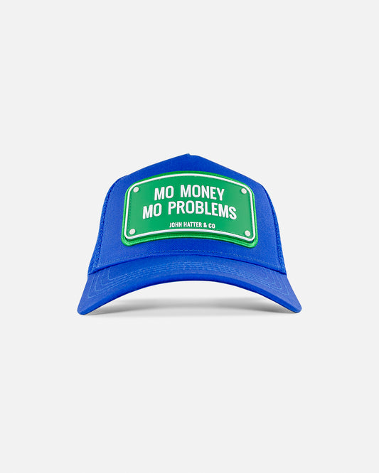Mo Money Mo Problems - Royal Blue Rubber Trucker Cap by John Hatter & CO