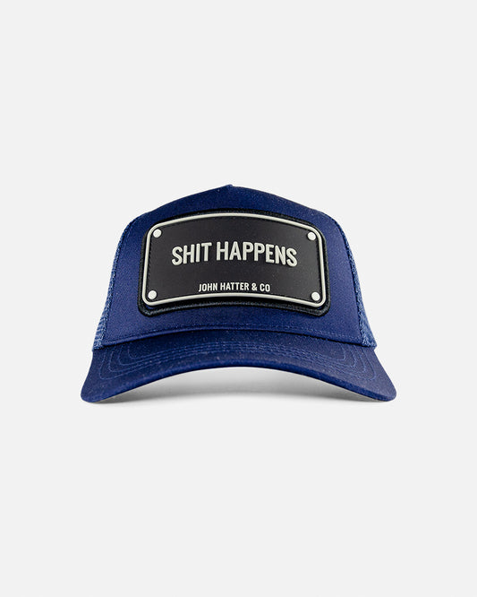 Shit Happens Rubber Trucker Cap by John Hatter & CO