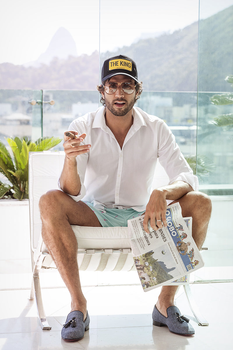 Photograph with the cap The King