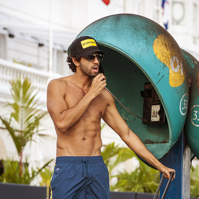 Photograph with the cap We rob banks