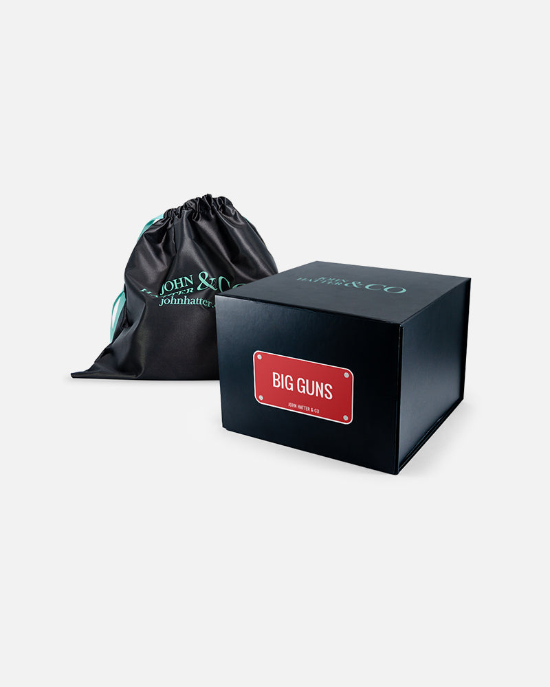 Big Guns Trucker Cap presentation box by John Hatter & CO