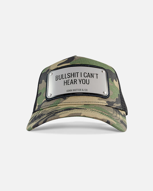 Bullshit I Can't Hear You Trucker Cap by John Hatter & CO, front view