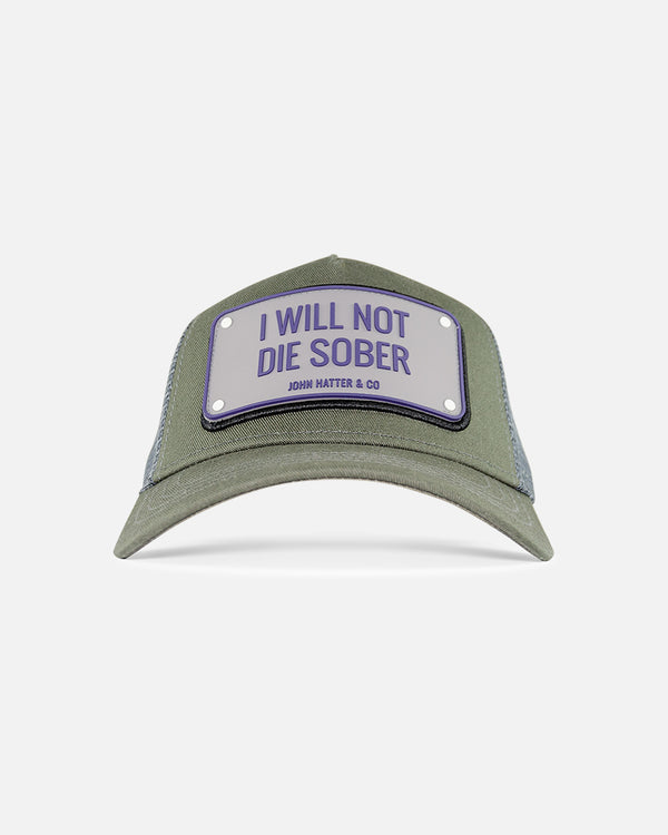 I Will Not Die Sober Grey - RUBBER CAP