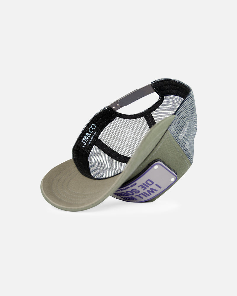 I Will Not Die Sober Grey - RUBBER CAP