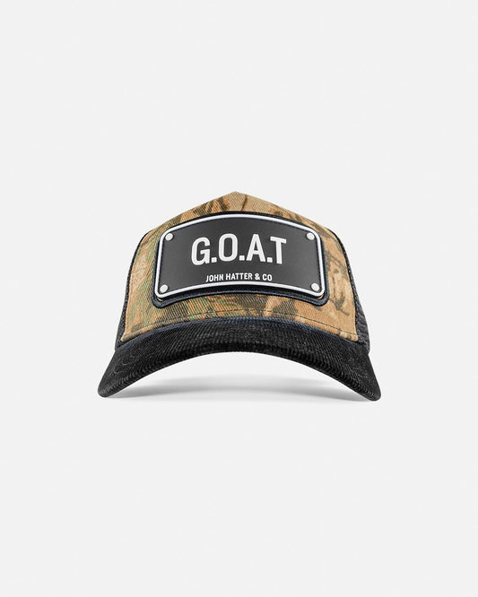 G.O.A.T Realtree Camo Rubber Trucker Cap by John Hatter & CO