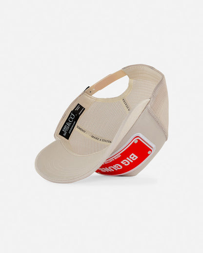 Big Guns Beige Rubber Trucker Cap by John Hatter & CO