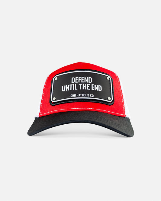 Defend Until The End Rubber Trucker Cap by John Hatter & CO