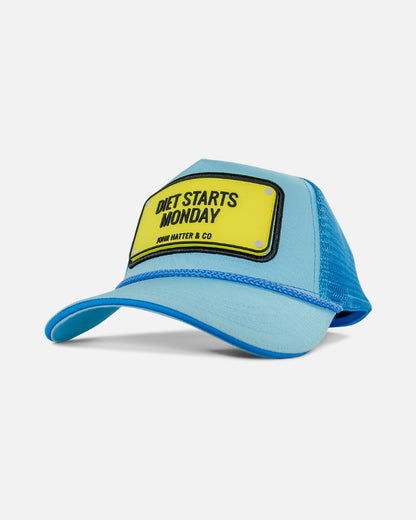 Diet Starts Monday Rubber Trucker Cap by John Hatter & CO