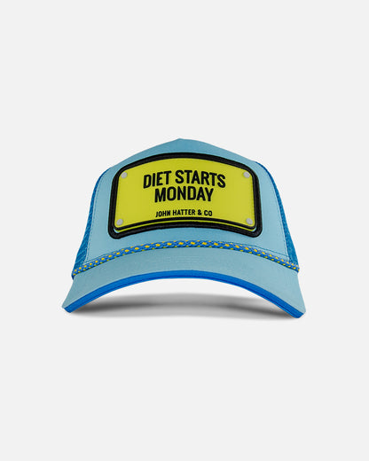 Diet Starts Monday Rubber Trucker Cap by John Hatter & CO