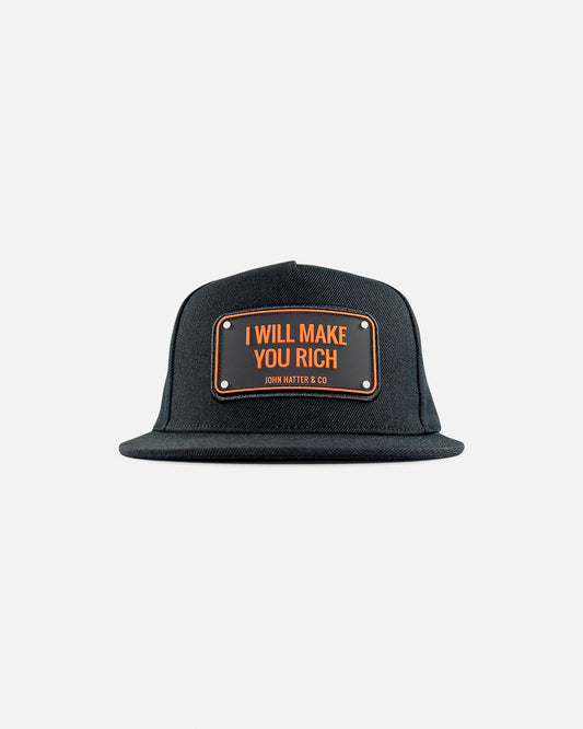 I Will Make You Rich Flat Brim Cap by John Hatter & CO