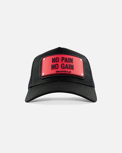 No Pain No Gain Rubber Trucker Cap by John Hatter & CO
