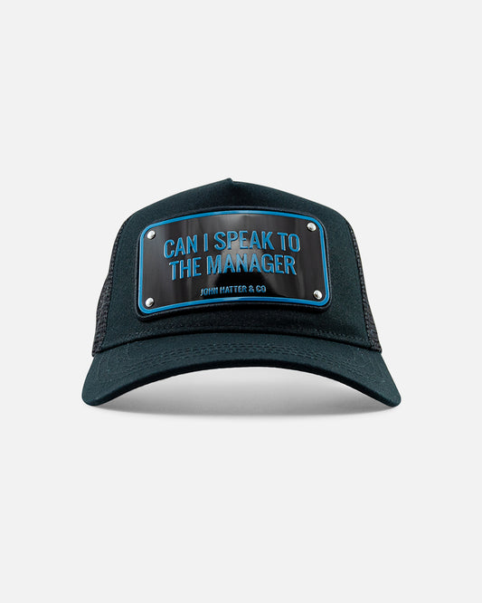 Can I Speak To The Manager Trucker Cap by John Hatter & CO, front view