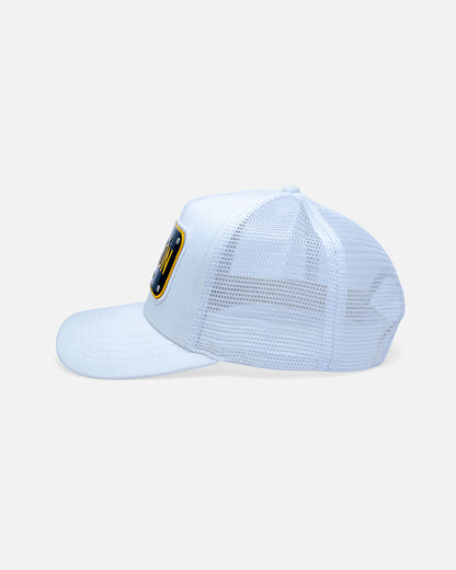 El Patrón White Trucker Cap by John Hatter & CO, side view