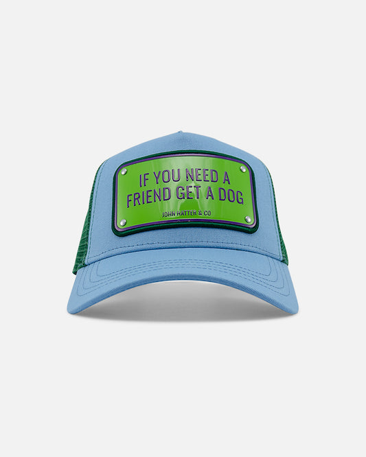 If You Need A Friend Teal Trucker Cap by John Hatter & CO, front view
