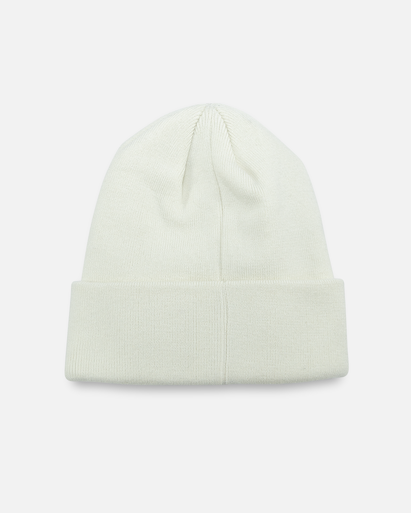White beanie hat deals