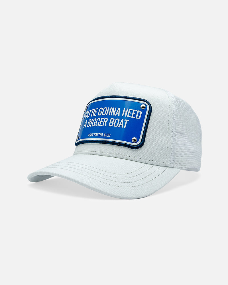You're Gonna Need A Bigger Boat White Cap - Trucker Hat - John Hatter